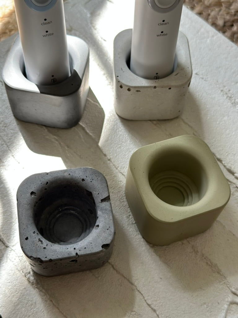 Concrete Toothbrush Holder Set