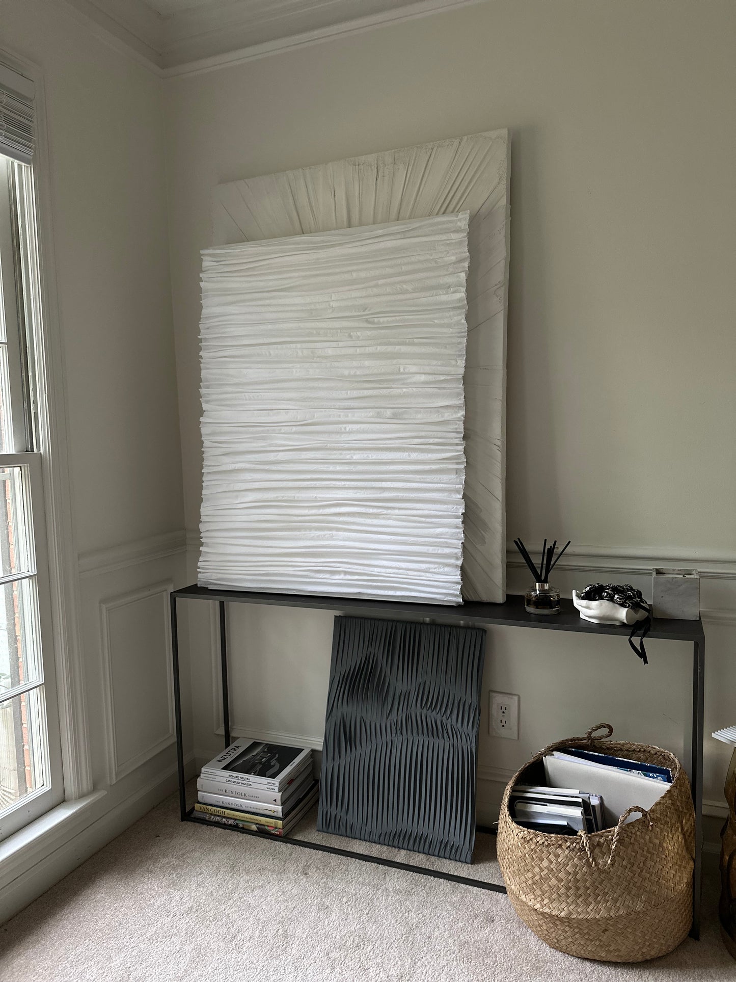 3D Horizontal lines Minimalist Modern Fabric Home Wall Art