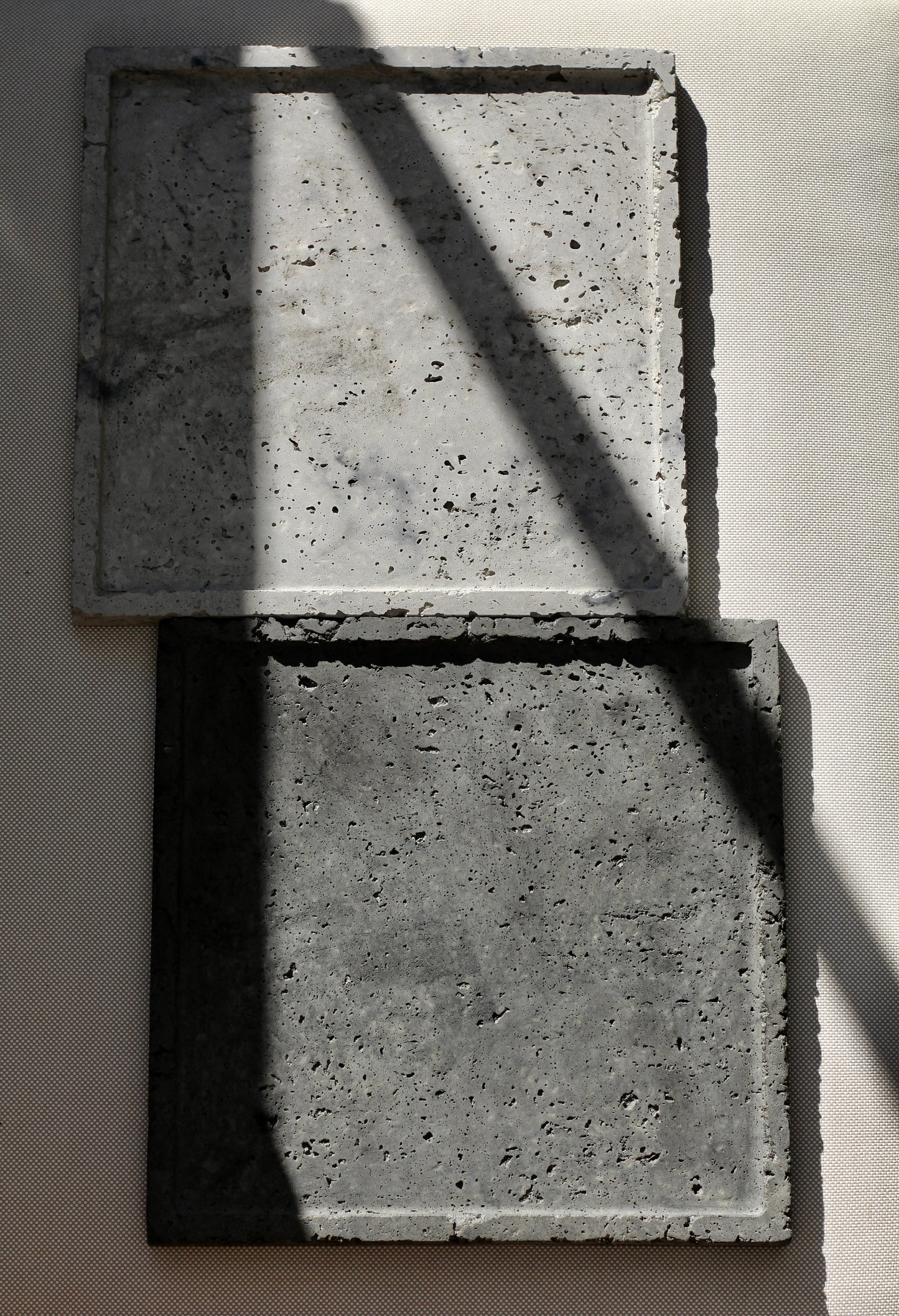 Handmade Concrete Tray: Modern Jewelry & Candle Holder, Natural pore stone Style