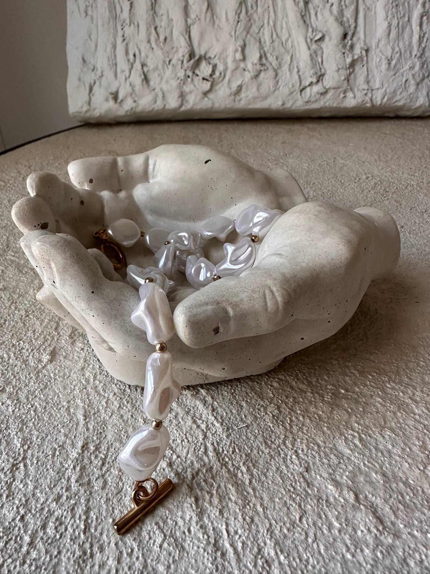 Handmade Concrete Hands Tray: Minimalist Sculpture Bowl & Palo Santo Holder