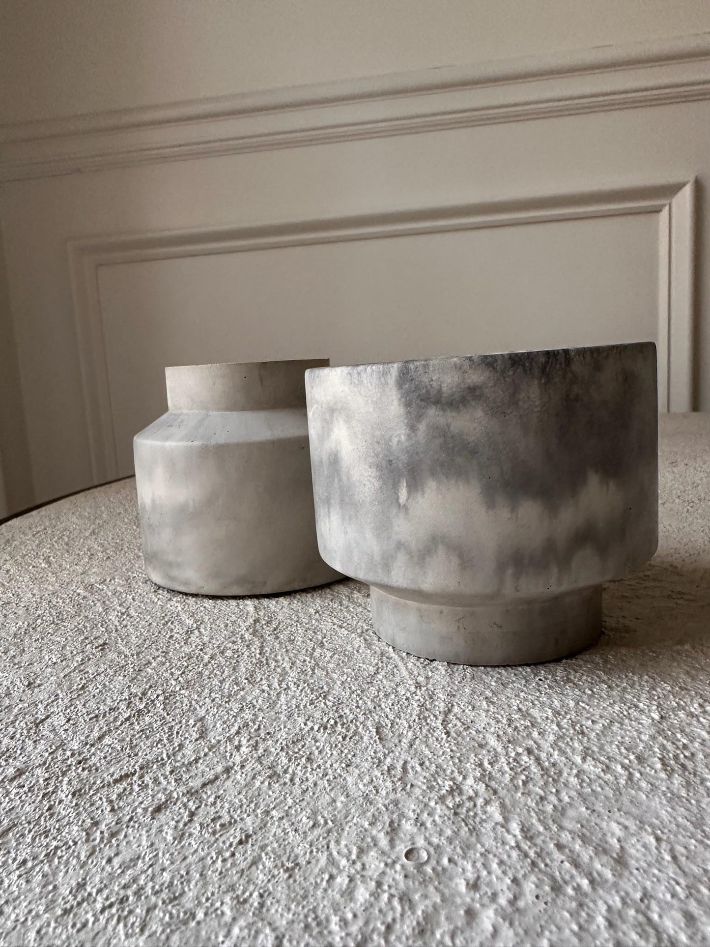 Geometric Concrete Planter: Nordic Style Desk Organizer, 4"