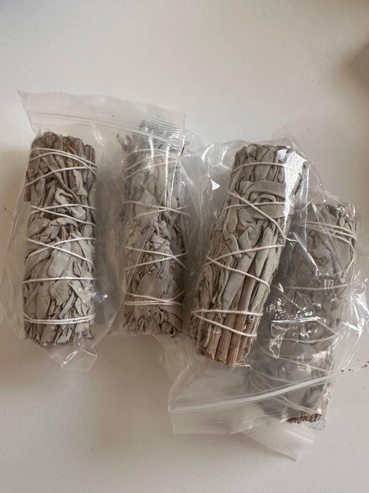 Organic White Sage Smudge Bundles | Ceremony, Meditation Altar, Positive Energy | Home Fragrance Incense