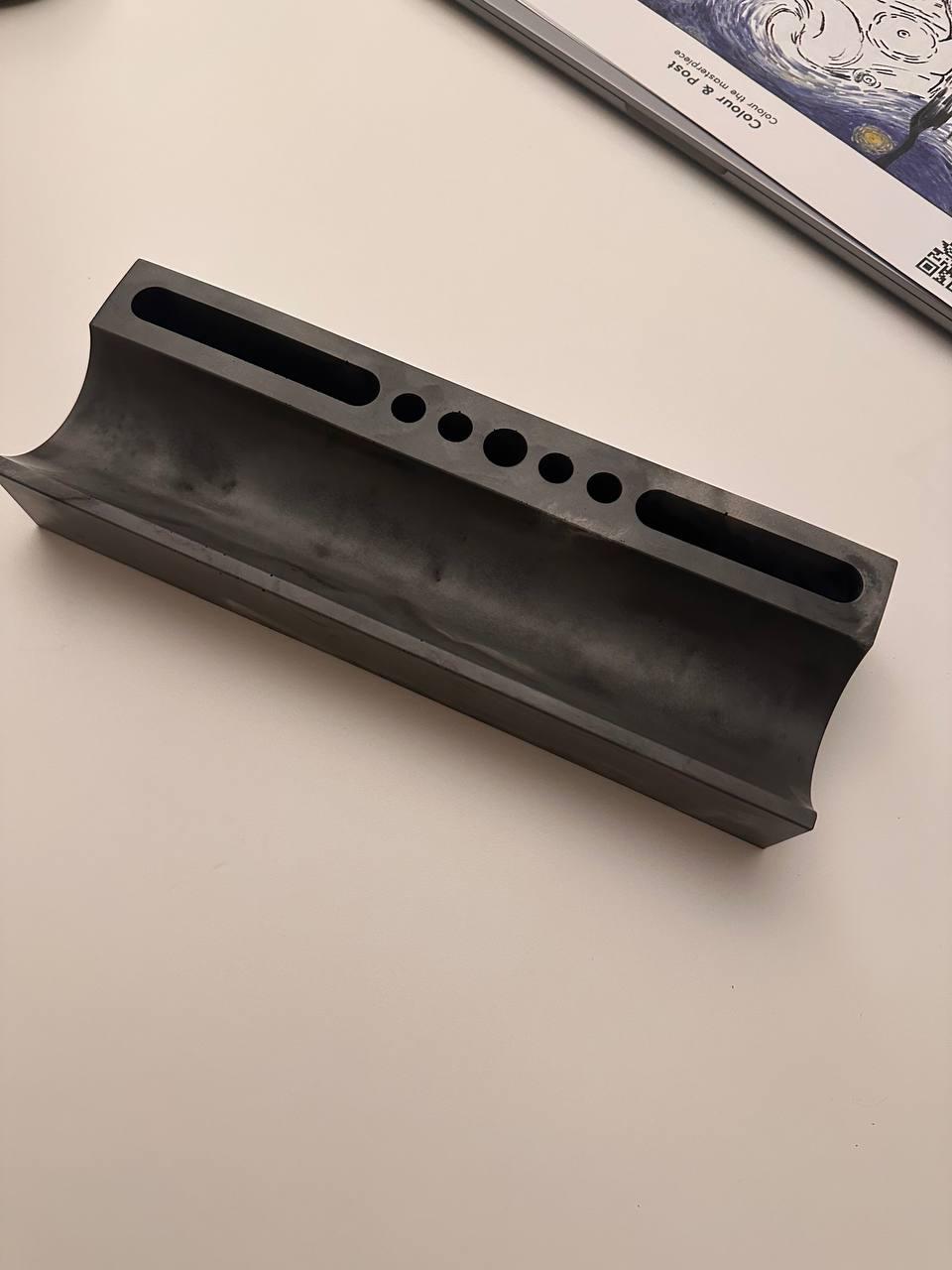Concrete Desk Organizer: Modern Minimalist Office Decor, Pen & Phone Holder