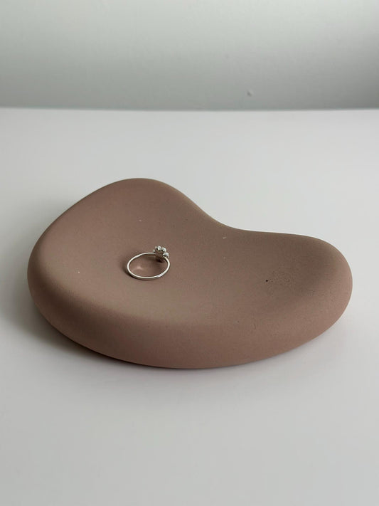 Handmade Concrete Trinket Tray: Scandinavian Jewelry Holder, Soap Dish