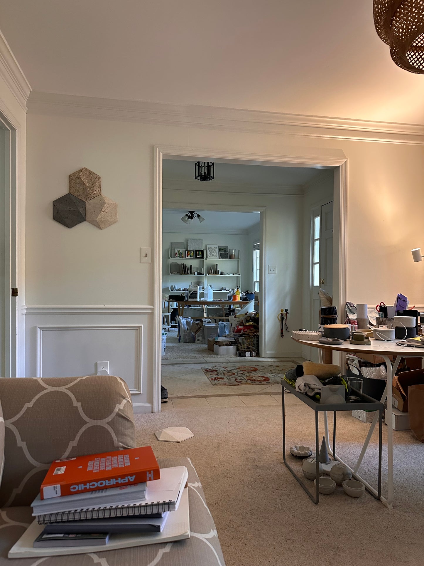 Textured Fabric Wall Art: 3D Abstract White Sculpture, Modern Home Decor