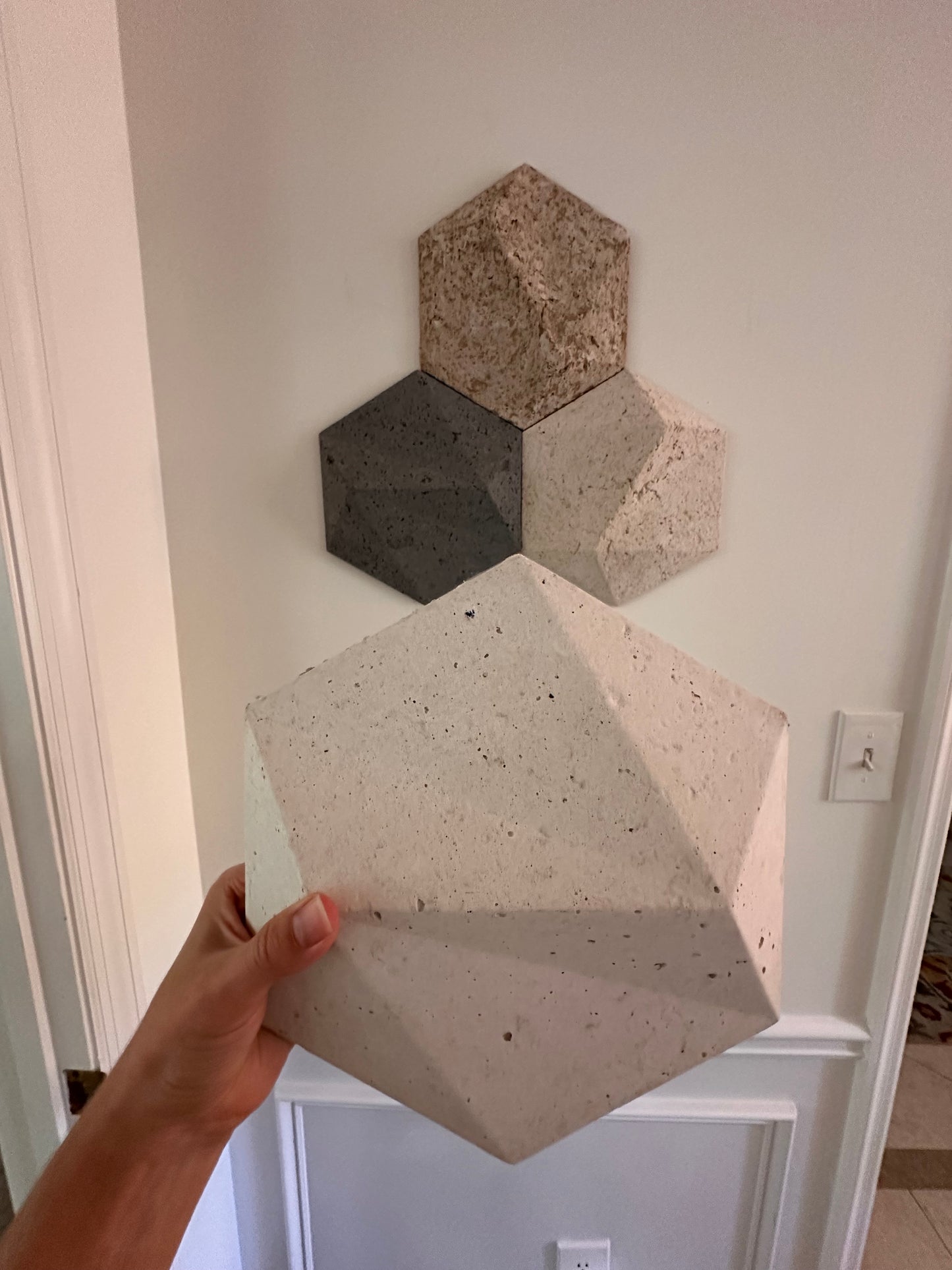 Textured Fabric Wall Art: 3D Abstract White Sculpture, Modern Home Decor