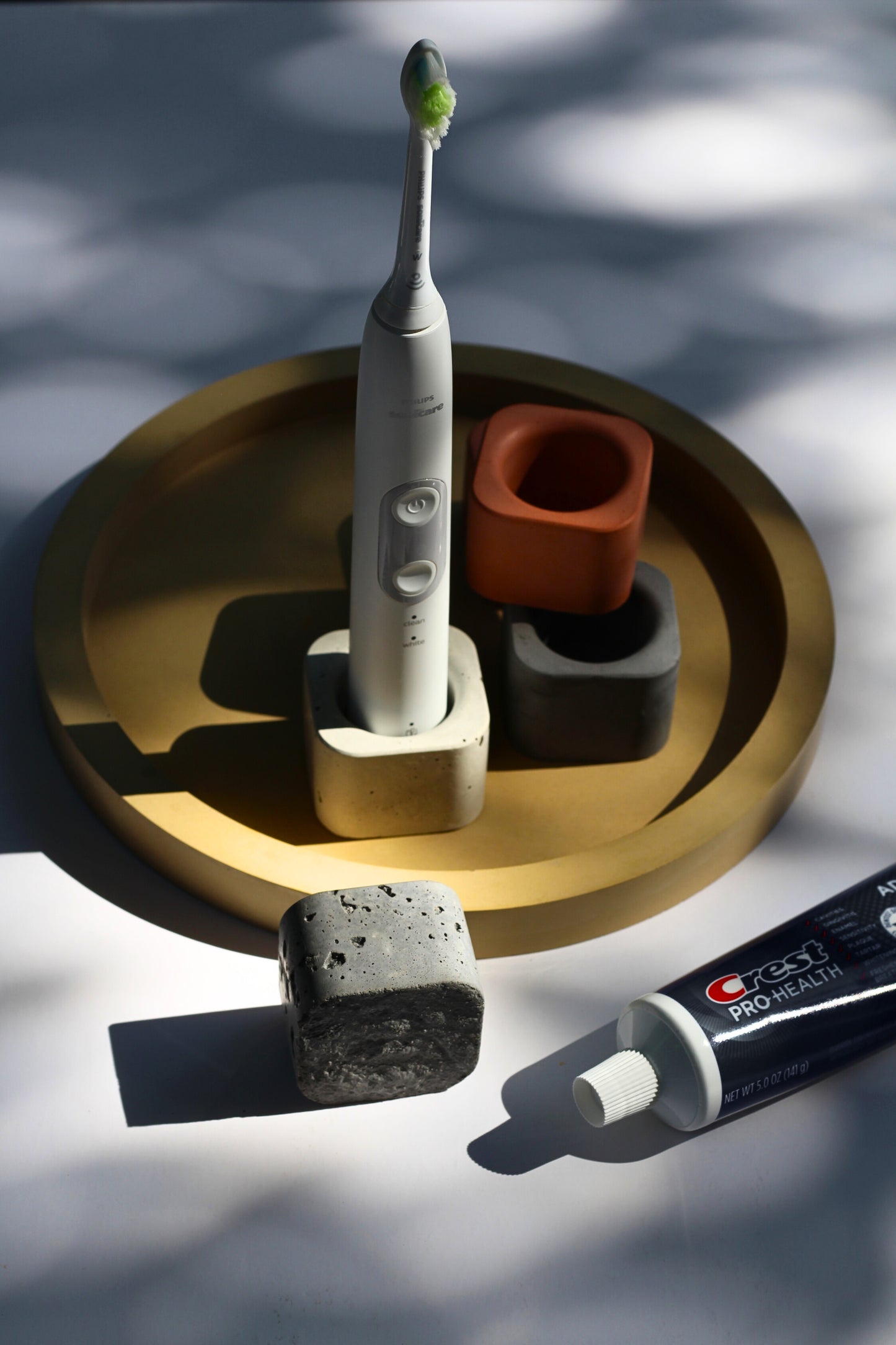 Concrete Toothbrush Holder Set