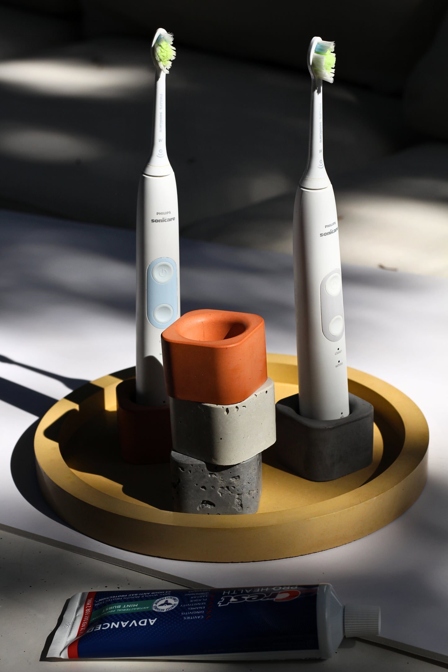 Concrete Toothbrush Holder Set