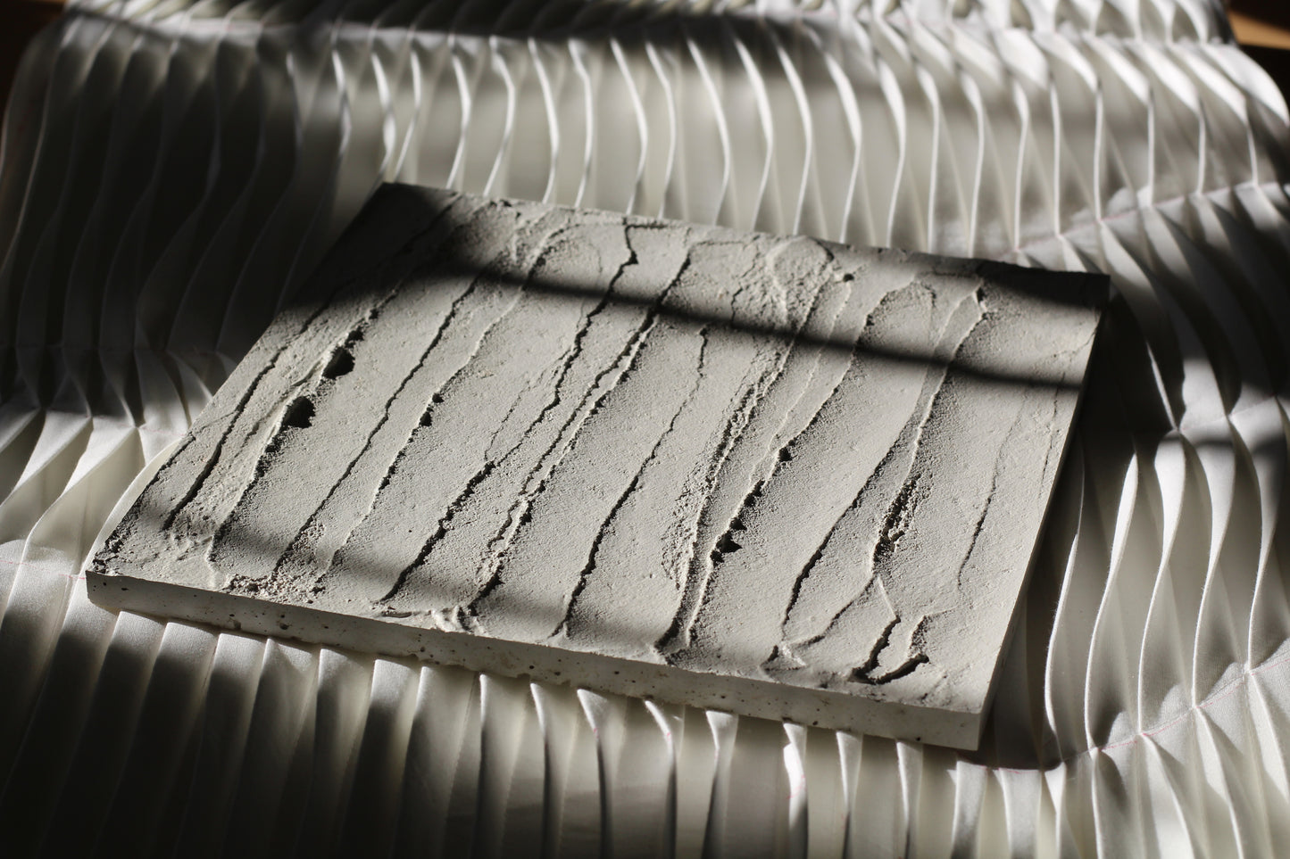 Handmade Concrete Tray: Modern Jewelry & Candle Holder, Lava Style