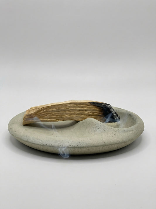 Concrete Palo Santo & Incense Burner: Modern Meditation Decor