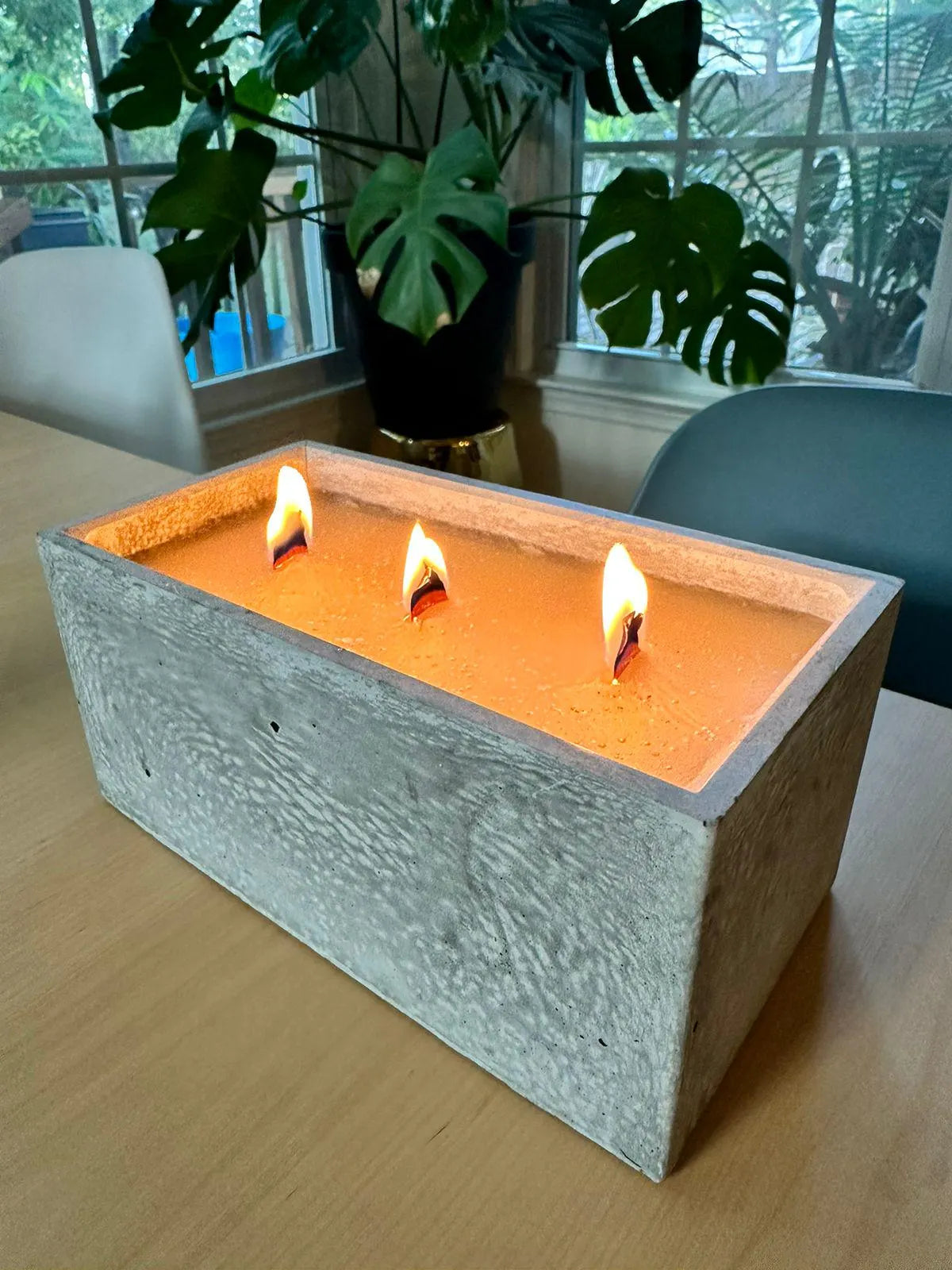 Handcrafted Candle in a Concrete Container