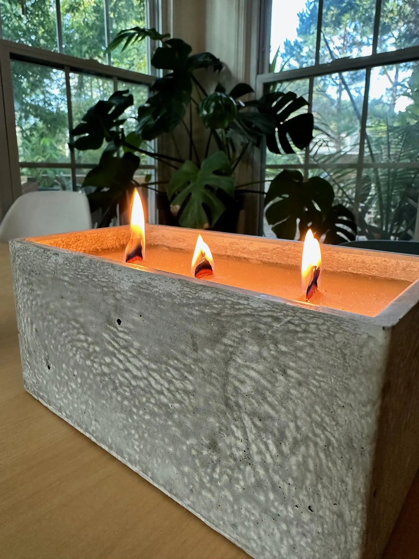 Handcrafted Candle in a Concrete Container