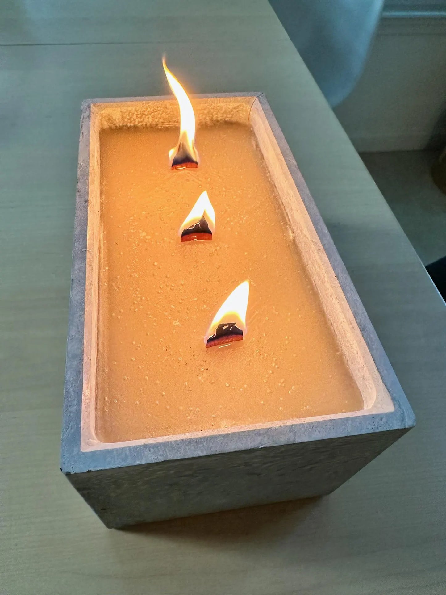 Handcrafted Candle in a Concrete Container