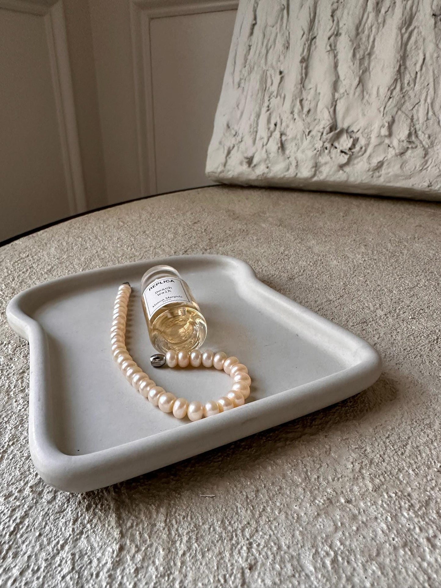 Concrete Perfume Tray | Apartment Decor Minimalist Handmade Organizer | Modern Unique Home Decor