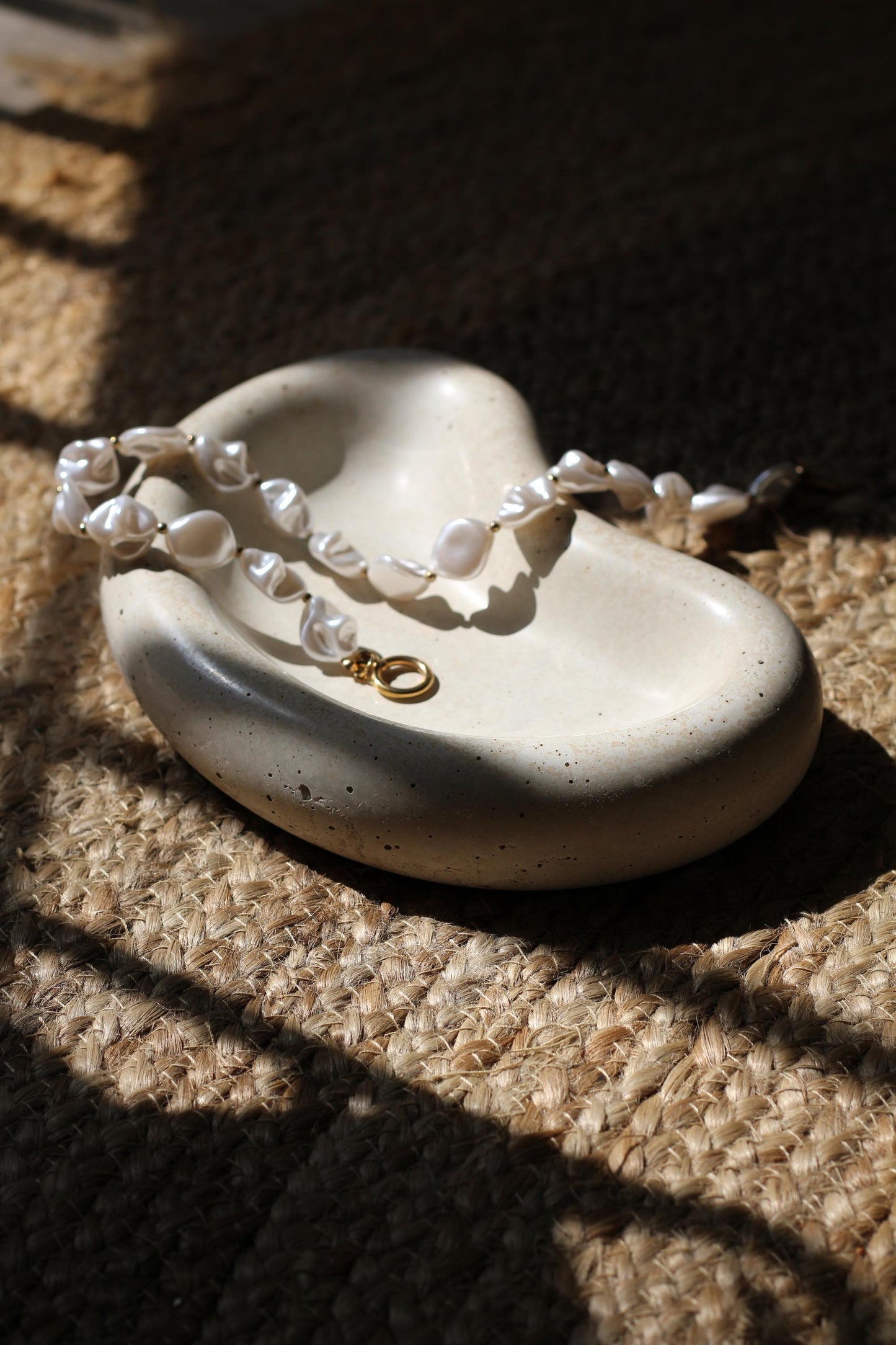 Terrazzo Concrete Jewelry Tray: Scandinavian Desk Organizer