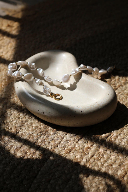 Terrazzo Concrete Jewelry Tray: Scandinavian Desk Organizer