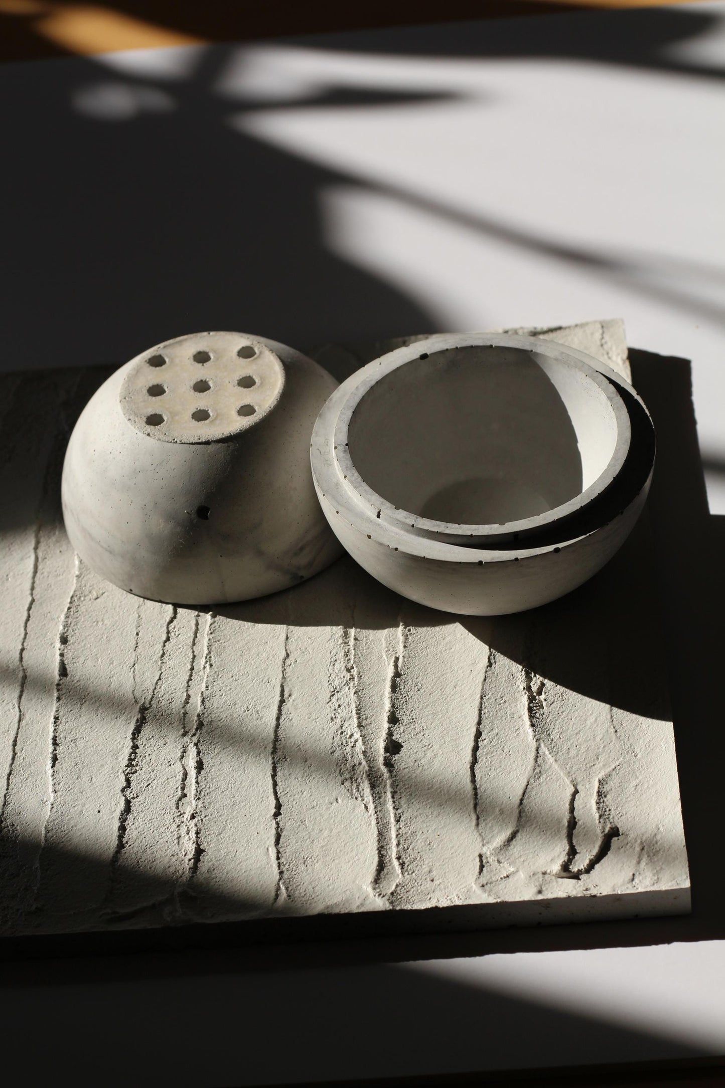 Modern Concrete Incense Holder: Meditation Gift with Cones