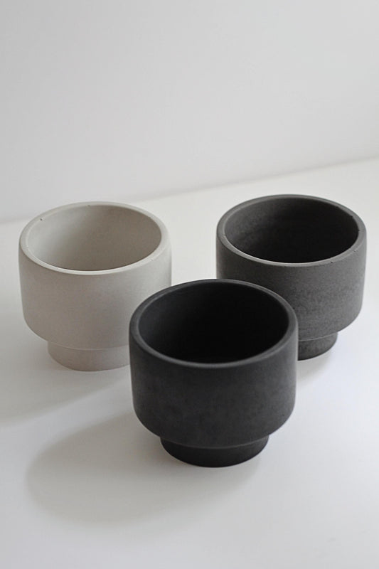 Geometric Concrete Planter: Nordic Style Desk Organizer, 4"