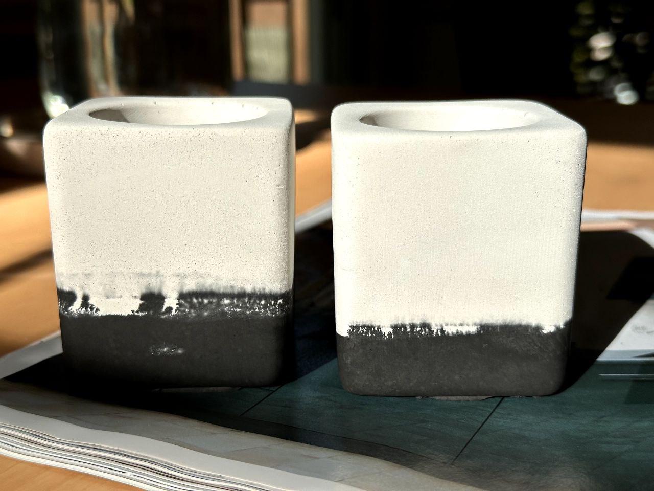 Concrete Electric Toothbrush Holder Set: Art Nouveau Bathroom Decor